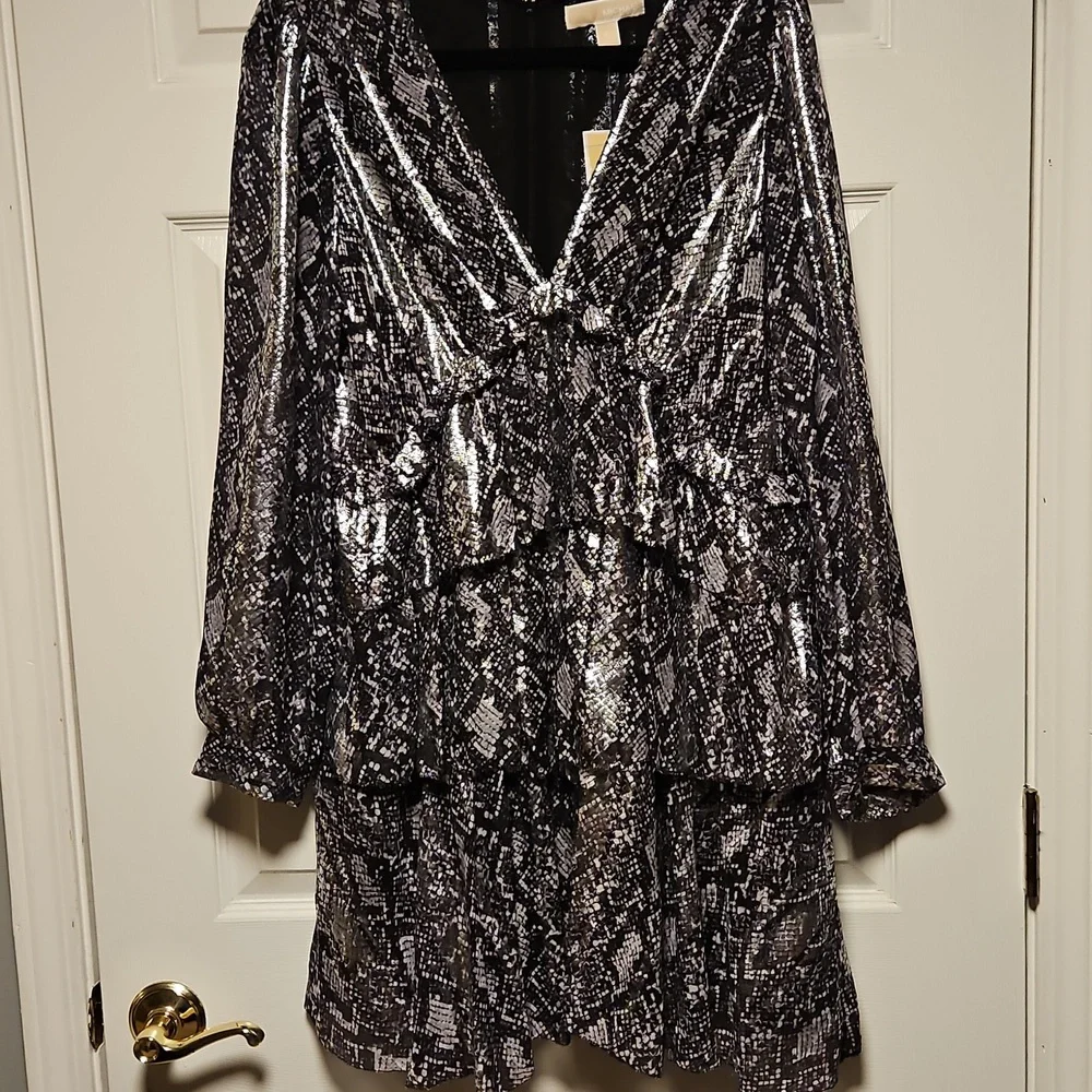 Michael Kors Python Print Mini Dress